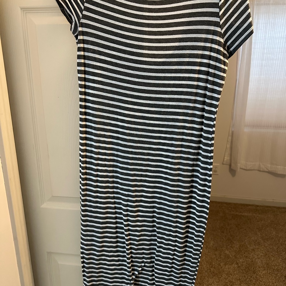Black and White Striped Dress